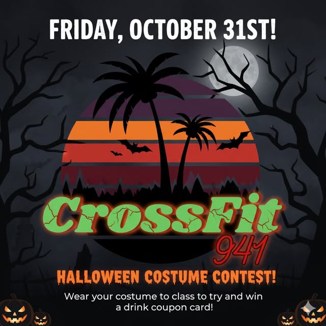 👻 Halloween Costume Contest 

It's that time again, CrossFit941! 🎃
Show up and show o…