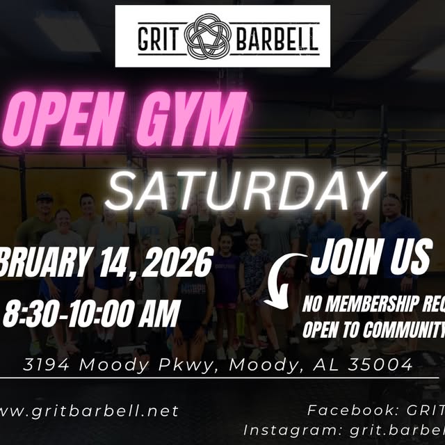 ❤️ ALL YOU NEED IS GRIT ❤️
Join us for our Saturday community workout— where sweat, str…