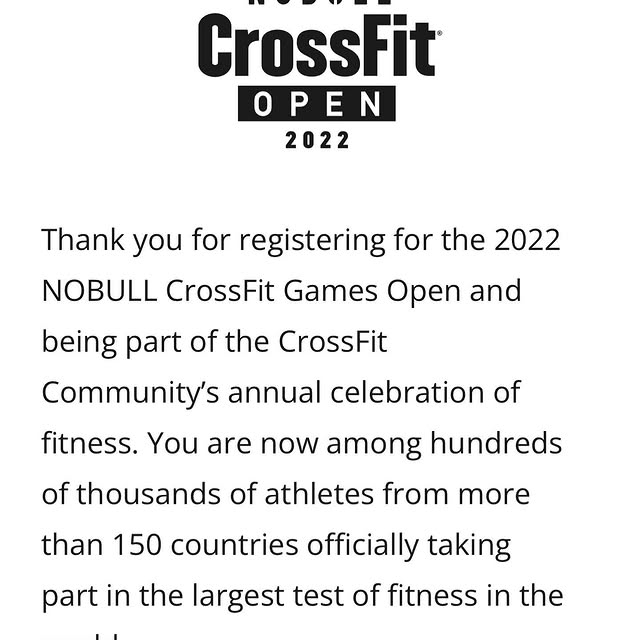 First 2022 Crossfit Open workout happening this Friday! You still have time to sign up!…