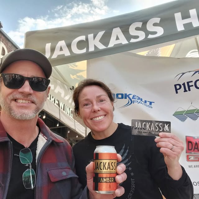 Coach Katie hitting the @jackasshalfmarathon today in Wallace, ID!!! Good job @fuskerud…