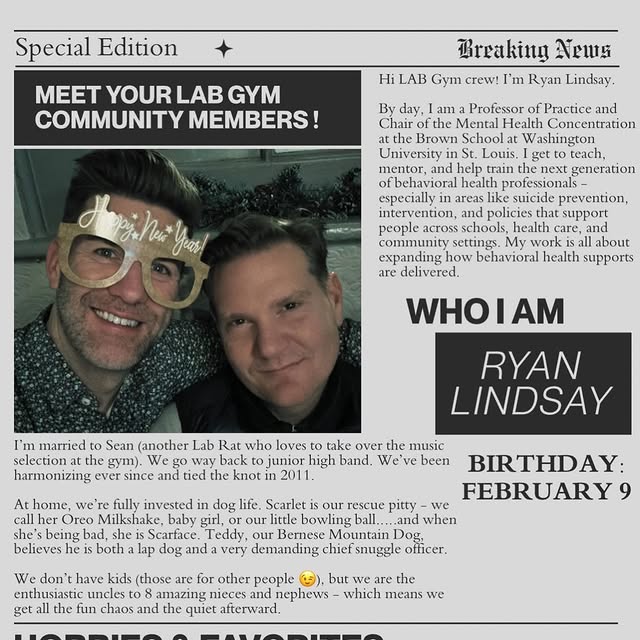 📰🚨Read all about our Lab Gym Community Member @ryanrmlindsay ! ❤️🖤