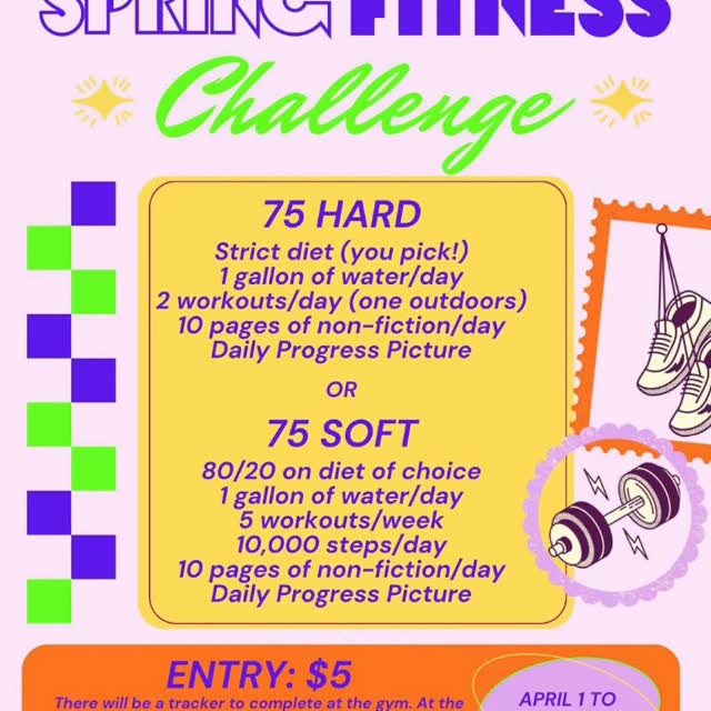 Spring Challenge! There will be a sign up at the gym before the 1st!#kinectfitness #wor…