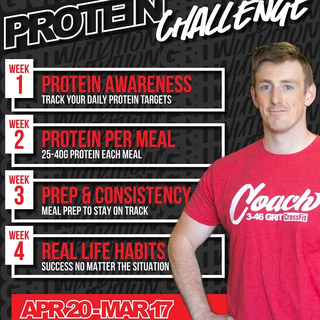 🔥 GRIT Nutrition Protein Challenge 🔥
IS LIVE ‼️ 

🗓️ April 20 - March 17
💵 $200
4️⃣…