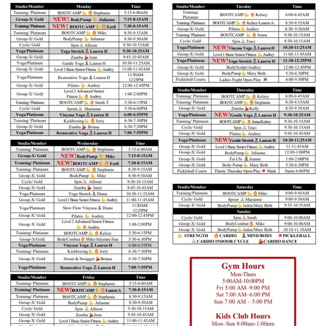 Group Fitness Schedule for February - Check out our classes
You are the greatest projec…