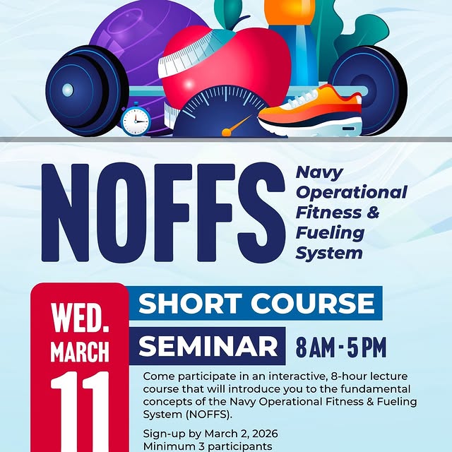2 days left to register! Come join the fitness center for a NOFFS short course seminar …