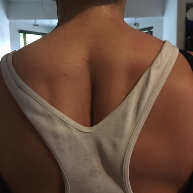 Before, during and after Pilates session.  Can you spot the shift?