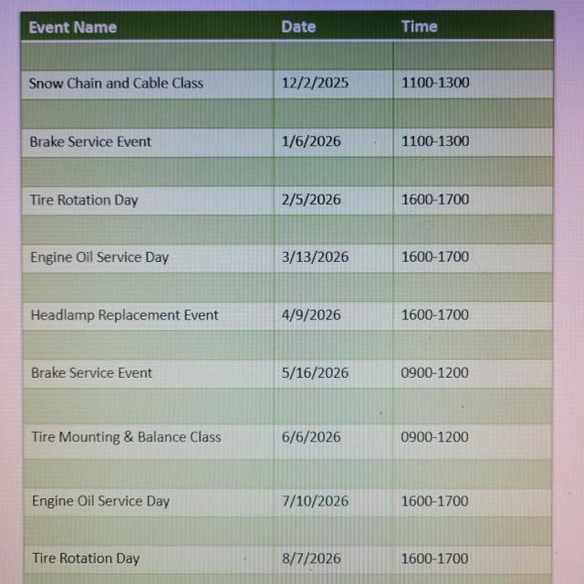 Revised Auto Hobby 2026 Calendar

Please take a moment to review the updated times and …