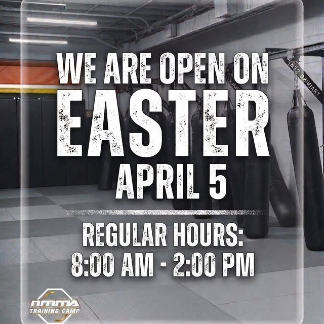 Normal hours on Easter. So feel free to come on through and put in some work!