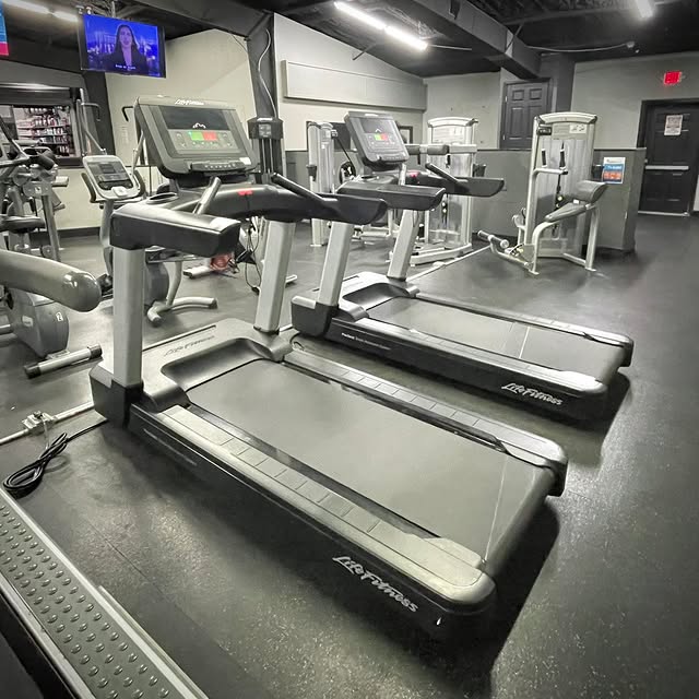 Look who decided to join the team... 2 New Life Fitness Treadmills!  Give them a test r…