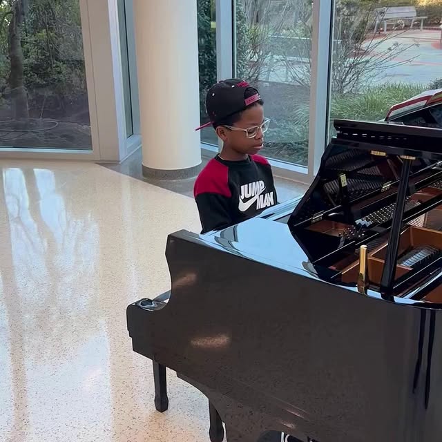 While his mom received treatment at Gibbs Cancer Center - Pelham, Andrew sat down to pl…