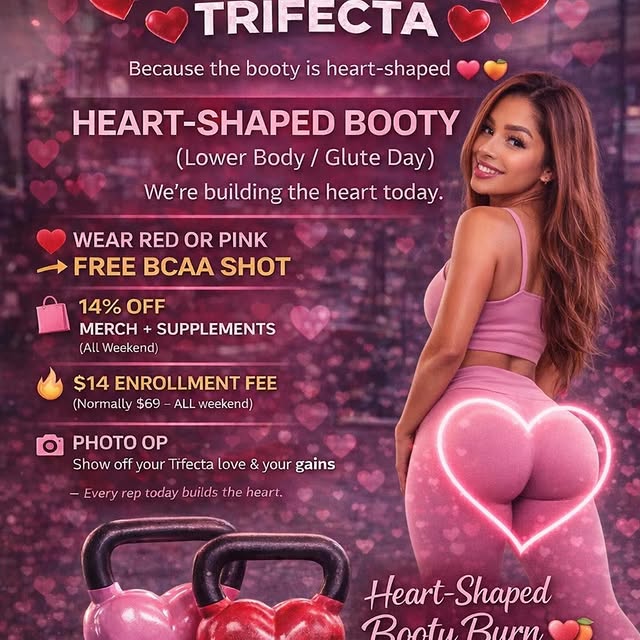 💘 Valentine’s Day at Trifecta 🍑💗

We’re showing love to what really matters… the glu…