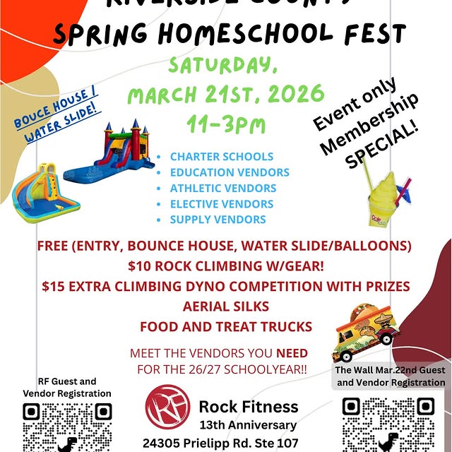 13yr Anniversary celebration and Spring Homeschool Fest! Register now to come or be a v…