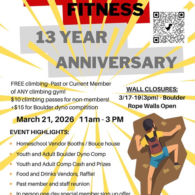 This Saturday 11-3pm don’t miss Rock Fitness 13yr anniversary celebration with a fun yo…