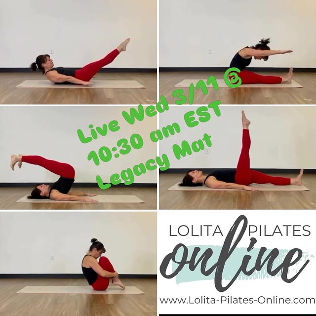 Join @amberbpilates for a Legacy Mat Class LIVE Wednesday March 11 at 10:30am EST.  Lol…
