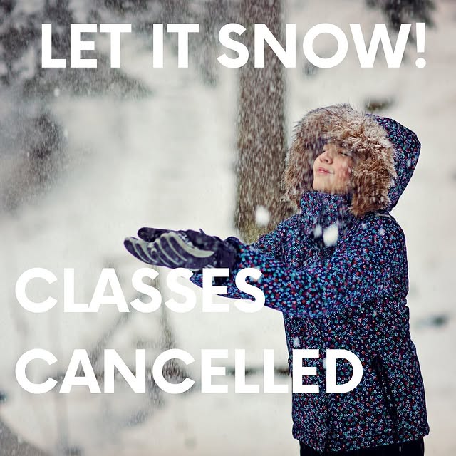 Classes are cancelled today- and so if you’re still wanting to get a little bit of a he…