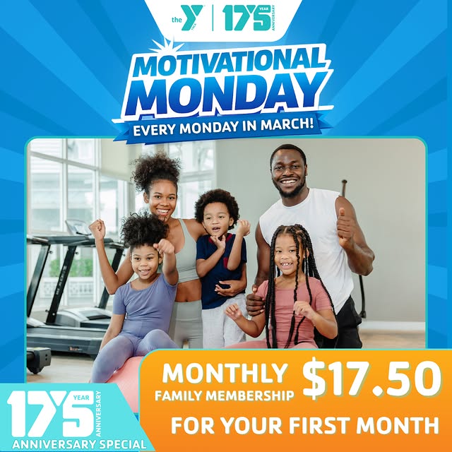 New Week. Fresh Start! 💙
Join the Y for just $17.50 your first month, every Monday in …