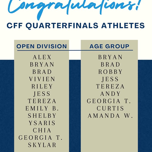 Congratulations to all athletes who earned a spot in the CrossFit Quarterfinals! 👏🏼👏…