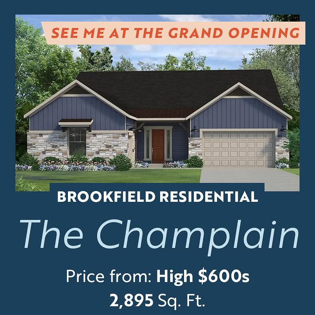 At nearly 3,000 square feet, the Champlain by Brookfield Residential has all the space …