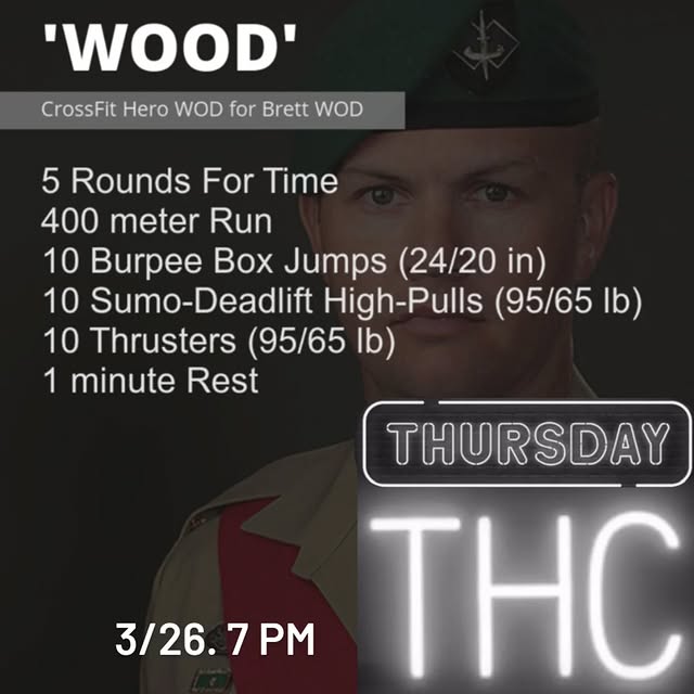 THC is back! 
Tomorrow....
Thursday 2/26. 7pm
 

 #ᴛʜᴄ #thursdaynight #herowod #crossfi…