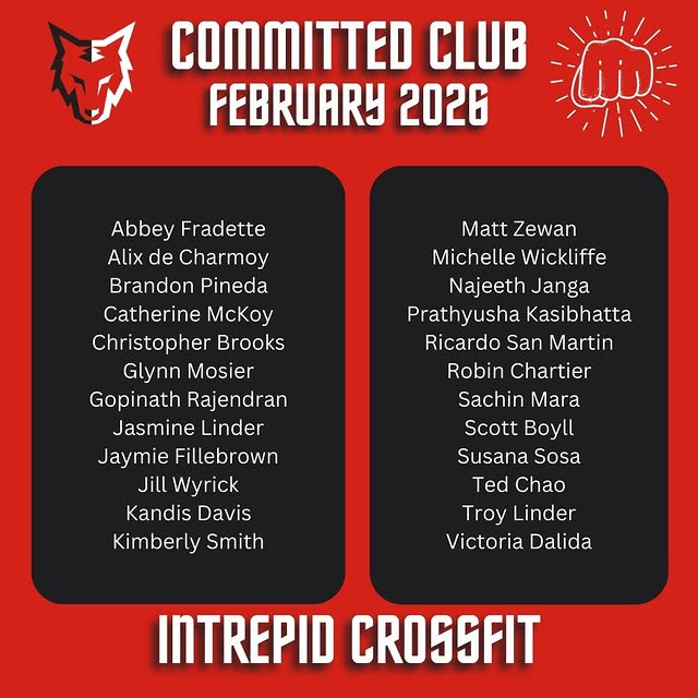 🌟 Congratulations to our amazing Intrepid Crossfit Members who have reached the Commit…