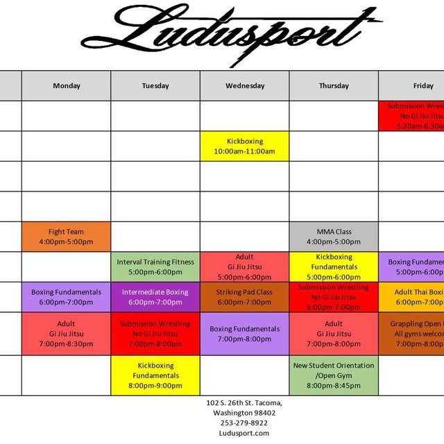 We just adjusted the Tuesday night schedule. We have added another ages 3-7 jiu jitsu c…