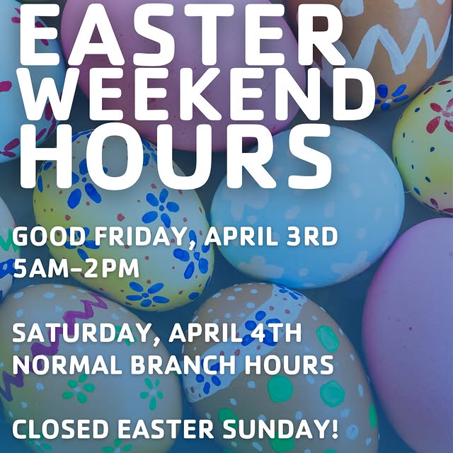 Please note our upcoming Easter weekend hours as you plan your visits to the Y. 🐣🌷🐰 …