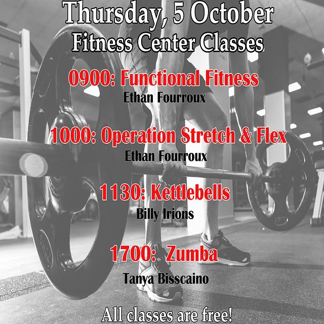 Tomorrow's Fitness Center Class Schedule