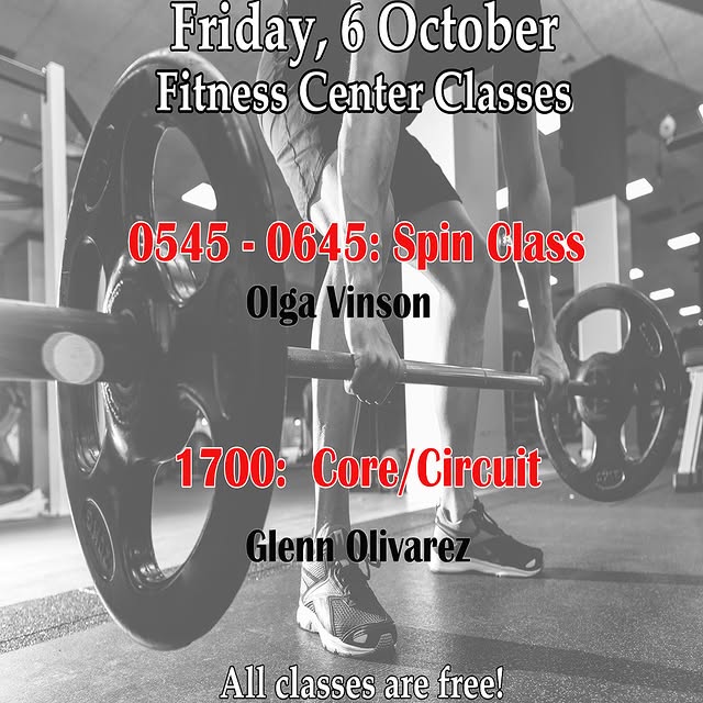 Tomorrow's Fitness Center Class Schedule