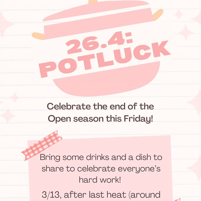 My dream Open workout: eating and drinking with gym friends! 
Join us this Friday after…