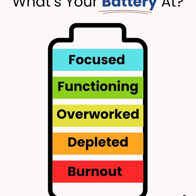 ⚡ What’s your battery at today?

Are you feeling focused and thriving 💪
or just gettin…