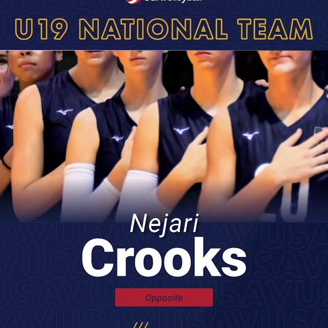 Congratulations to one of our resident volleyball players, Nejari Crooks, on being sele…