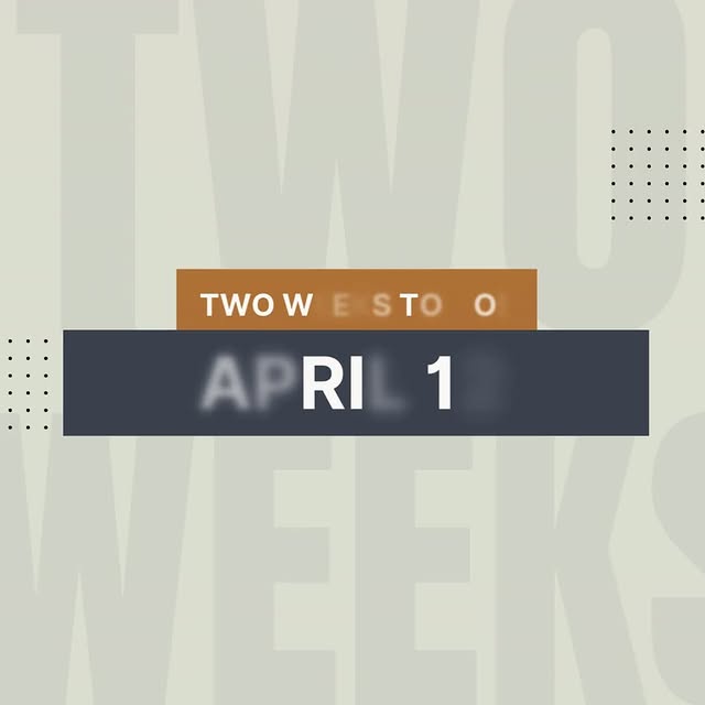 Two weeks to go!
Don’t forget new worship times start April 12.

Join us at:
9a - Tradi…