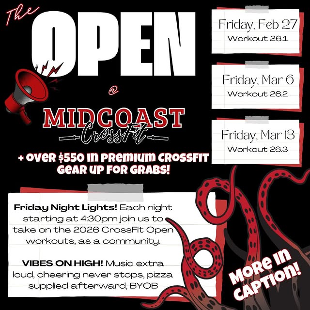 Midcoast, every CrossFitter’s favorite time of year is almost here - the Open is just o…