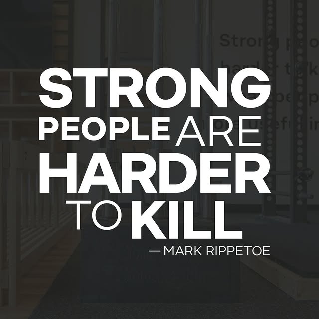 Strong people are harder to kill because strength improves bone density, preserves musc…
