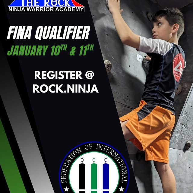 Register online at rock.ninja or fina.ninja!