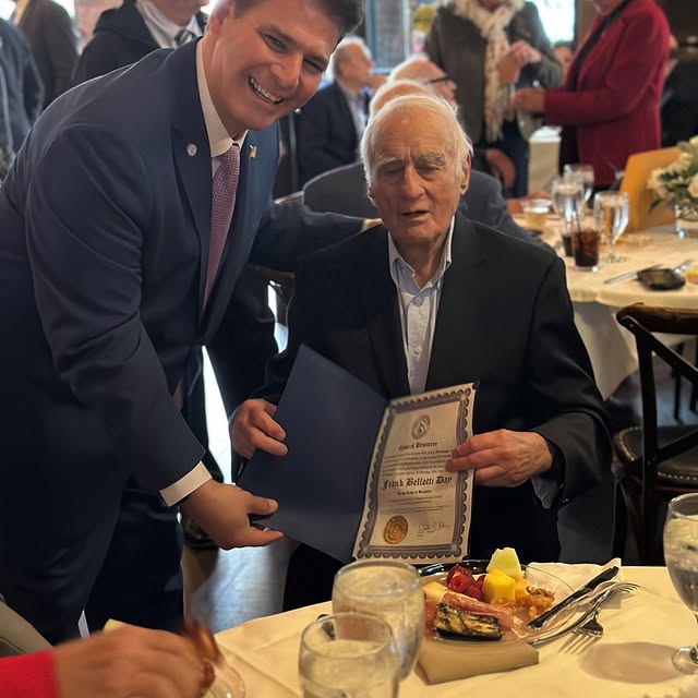 Happy 100th Birthday to our friend and dedicated Public Servant Frank Bellotti. Thank y…