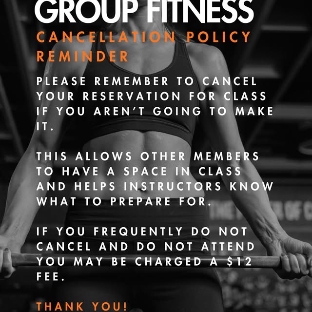 Please remember to cancel your class if you aren’t going to make it so that someone wai…