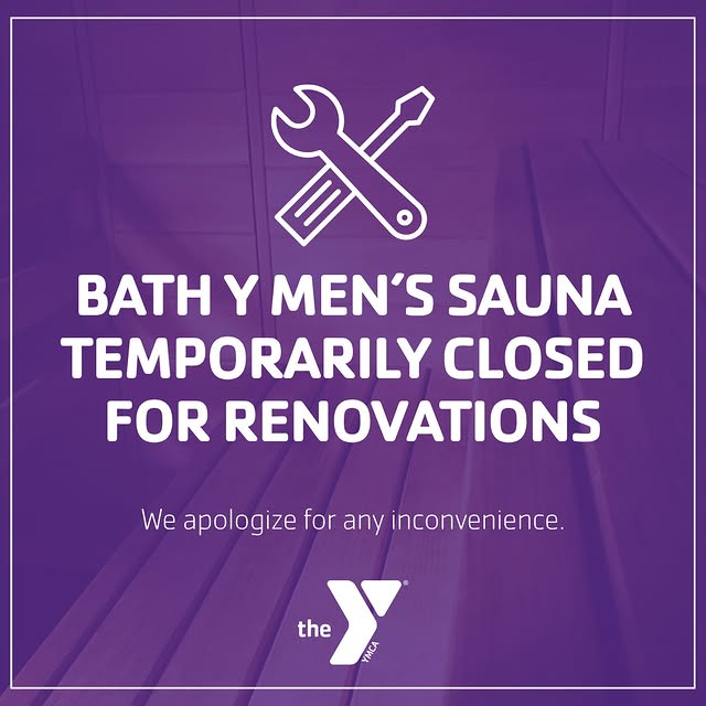 The bad news: The men's sauna at the Bath Y will be closed for the foreseeable future a…
