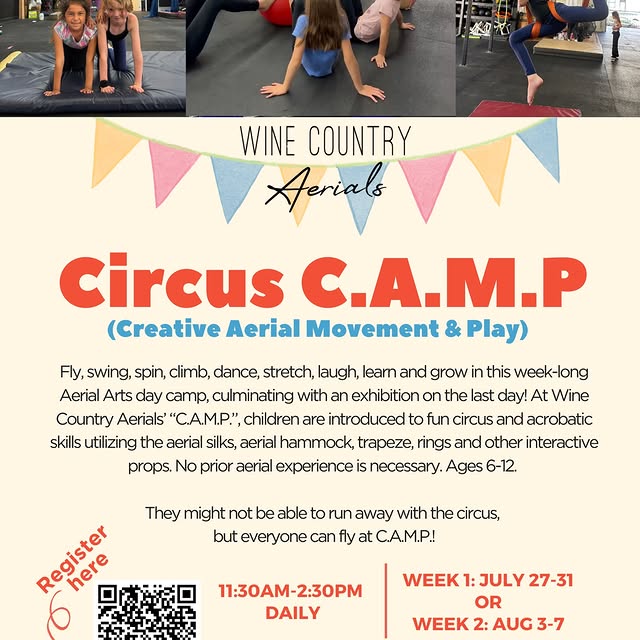 🤸🏼‍♀️Summer Circus C.A.M.P😎
Session 1: July 27-31
Session 2: Aug 3-7
11:30-2:30pm da…