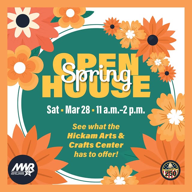 The Hickam Arts & Crafts Center is hosting an open house! Visit the Wood Shop, Ceramics…