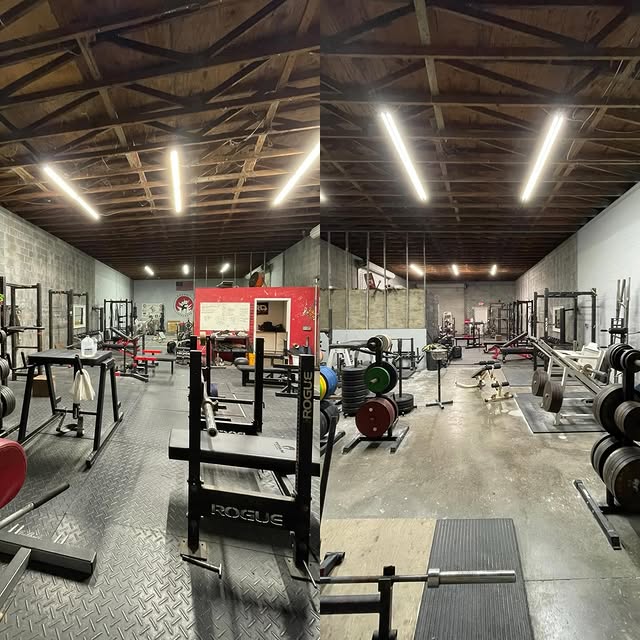 LED light upgrade completed. Still the scariest gym in Florida, just a little brighter… 😉