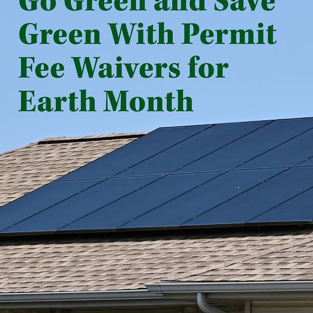 Go green and save green this Earth Month! 🌎 Rockville is waiving permit fees for selec…