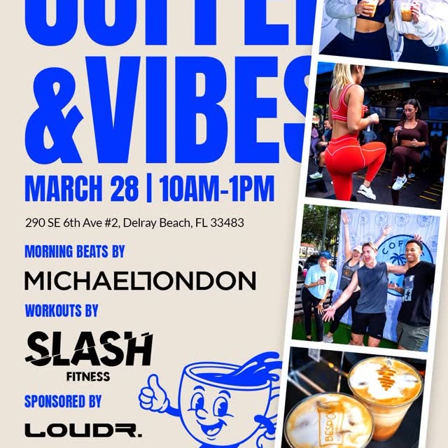 Delray, we’re back.

Morning of movement, music, and unlimited specialty coffee for you…