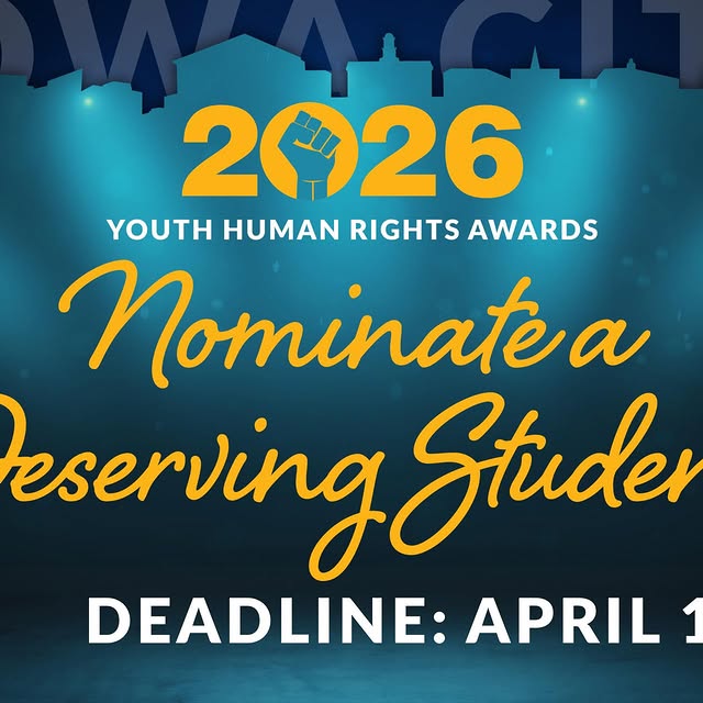 The City of Iowa City Human Rights Commission is now accepting nominations for the 2026…