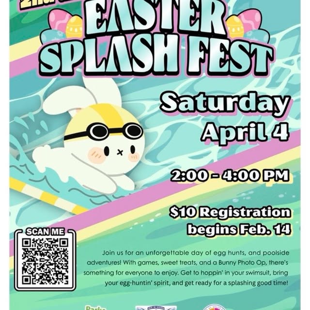 🐣🌊 Egg-citing poolside fun awaits! Join us for our EASTER SPLASH FEST at the Patricia…