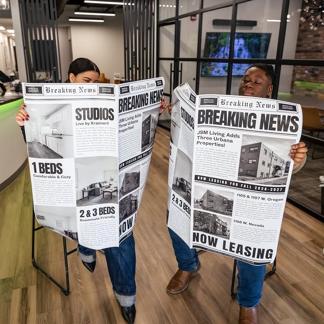 📰 Extra, extra… read all about it! We’re now leasing 3 new Urbana properties for Fall …