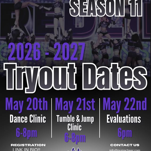 Save the dates! Season 11 coming in hot! 🖤🐾
#allstarcheer #pumapridelivesinside