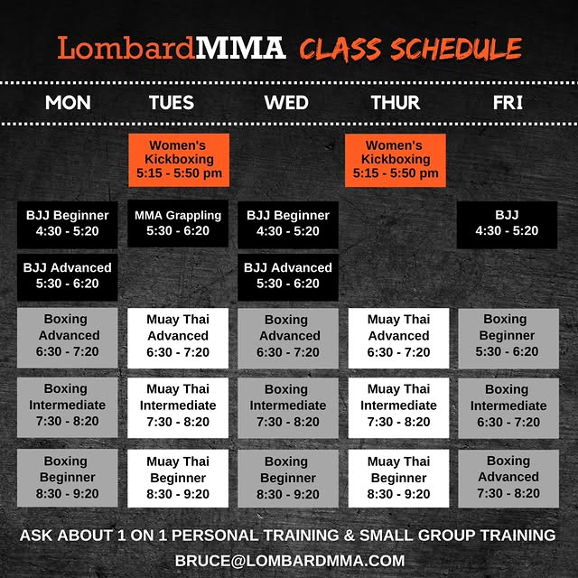 NEW!! 2026 Spring Semester schedule!

New semester block of martial arts and boxing cla…