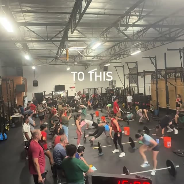 Empty… it’s just four walls and some equipment.

Then people start to walk in and it tu…