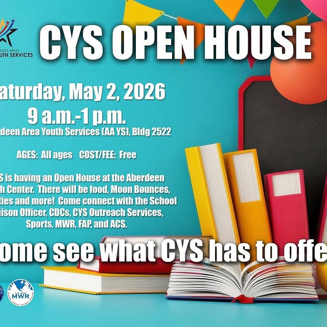🎉🌟 Join CYS as we wrap up Month of the Military Child in style! 🌟🎉

📅 Saturday, Ma…